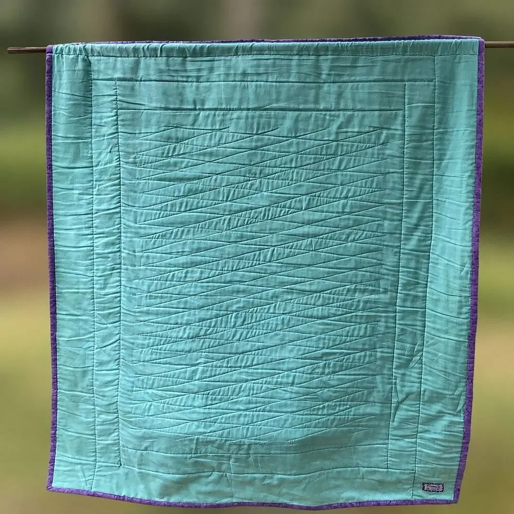 Handmade Amazing Grace Quilt Wall Hanging Blue Purple Christian Decor 2022